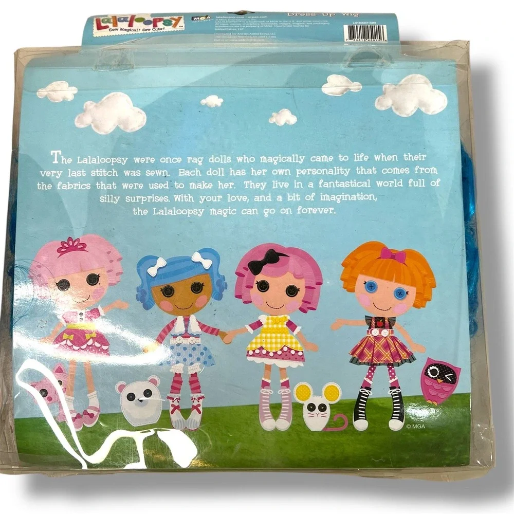 Lalaloopsy Mittens Fluff N Stuff Dress Up Wig Blue Curly Pigtails‎ Kids Toy NEW